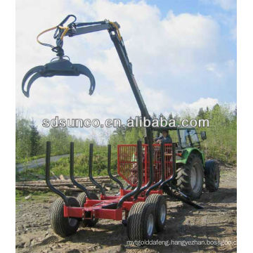 ATV Log Crane on Tractor trailer